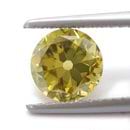 1.31-carat, Fancy Intense Olive Yellow Green, Round Brilliant