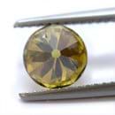 1.31-carat, Fancy Intense Olive Yellow Green, Round Brilliant