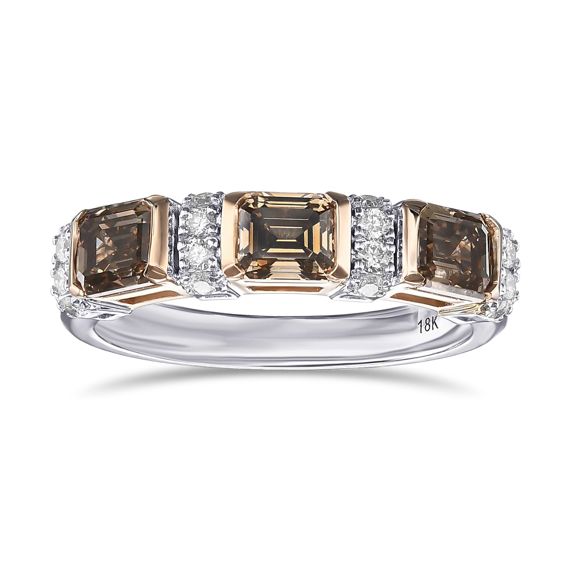  Fancy Brown Diamond Band Ring