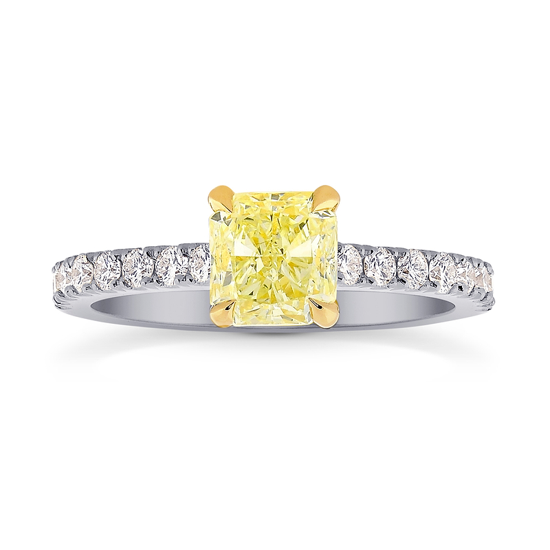Four Prong Cushion Diamond & Pave Ring Setting, SKU 1132S