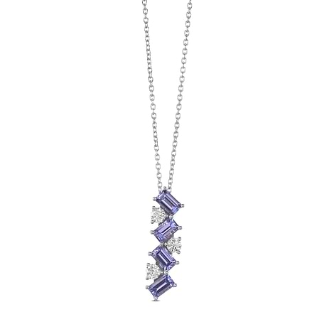 Tanzanite and Diamond Drop Pendant, SKU 32012R (1.50Ct TW)