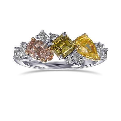 Multi-Color Diamond Cluster Couture Ring, SKU 510706 (1.89Ct TW)