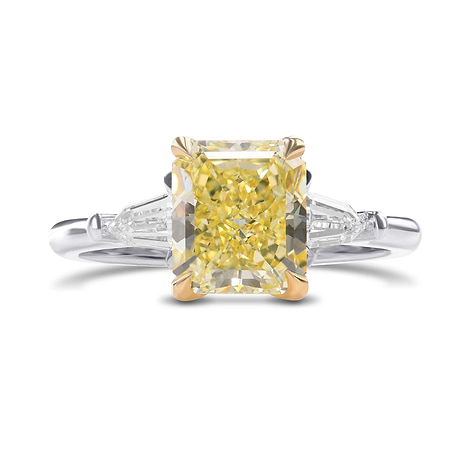 Fancy Yellow Radiant Three-stone Diamond Ring, SKU 579977 (2.67Ct TW)