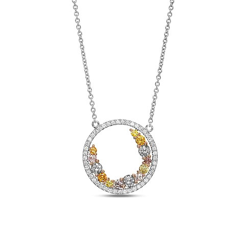 Leibish Inspire Multicolor Diamond Pendant, SKU 605208 (1.01Ct TW)